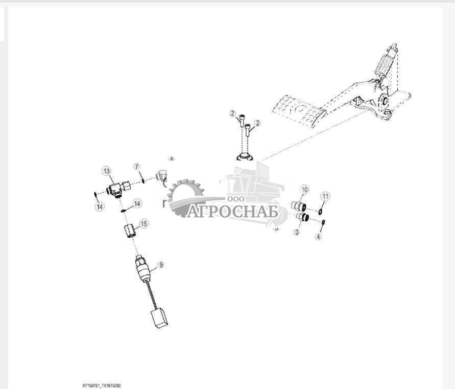 Клапан и фитинги рабочего тормоза 